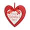 Glitzhome® 13.5" Valentine's Wooden Heart Door Hanger
